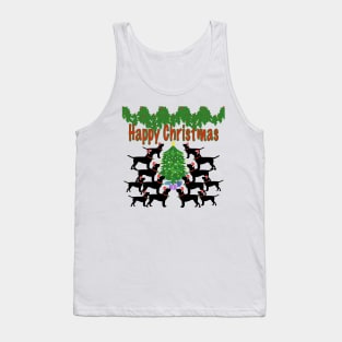 Black labradors at Christmas Tank Top